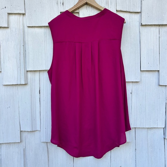 Torrid Sleeveless V Neck Pink Blouse Top Plus Size 2 - Picture 5 of 5